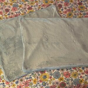 Macy’s Cloud Company Set of Two Fleece Smiley Face Embossed Euro Shams